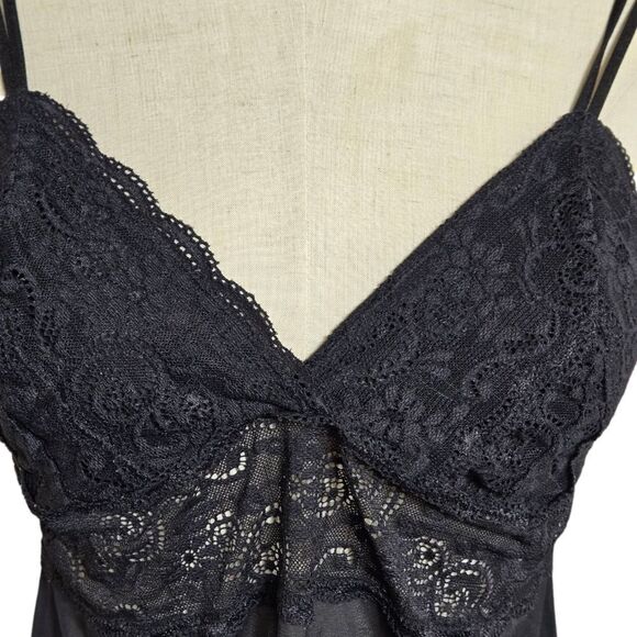 Vassarette Black Lace Camisole Top XL - Picture 2 of 6